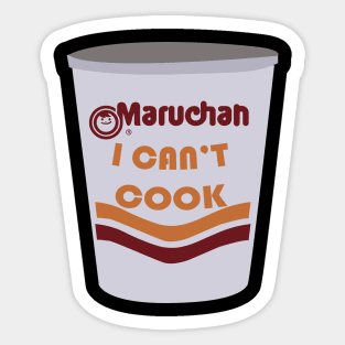 i can't cook (instant noodles) Sticker